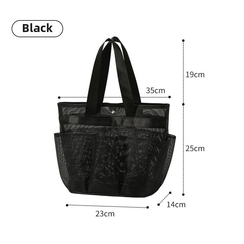 Bolsa de baño de malla, bolsa de baño con bolsillo de malla para artículos de aseo de natación, bolsa de baño para hombre, bolsa de almacenamiento grande 