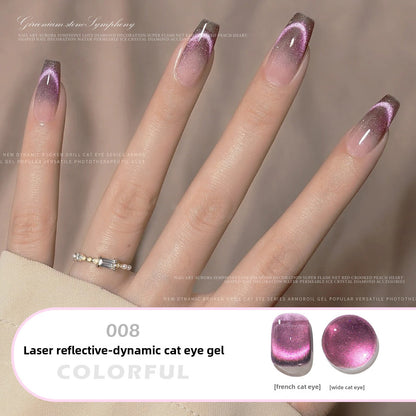 1058 Nail art dream dynamic spar cat's eye nail polish glue phototherapy nail glue for press on nails