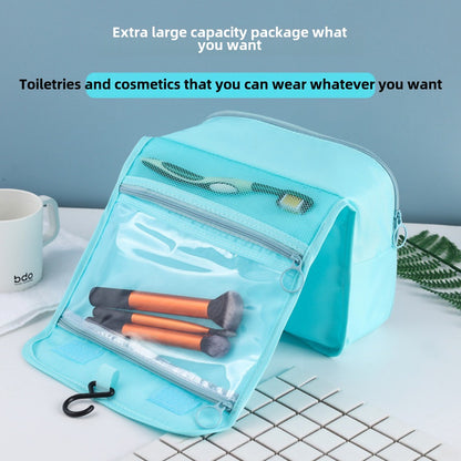 Neceser con compartimentos para artículos húmedos y secos, bolsa de viaje unisex, neceser de gran capacidad con cierre de gancho, impermeable. 