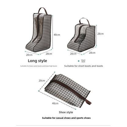 Bolsa para guardar zapatos, bolso multifuncional transparente para zapatos, bolsa para zapatos a prueba de polvo y humedad, bolsa protectora para botas altas y cortas. 