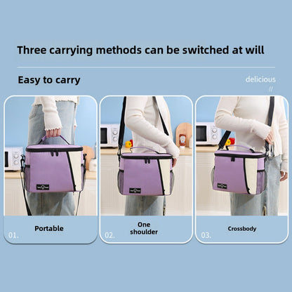 Bolsa de picnic para exteriores, bolsa para el almuerzo con correa cruzada, bolsa térmica para el hombro, bolsa para el almuerzo, bolsa para guardar bebidas frías y frutas 