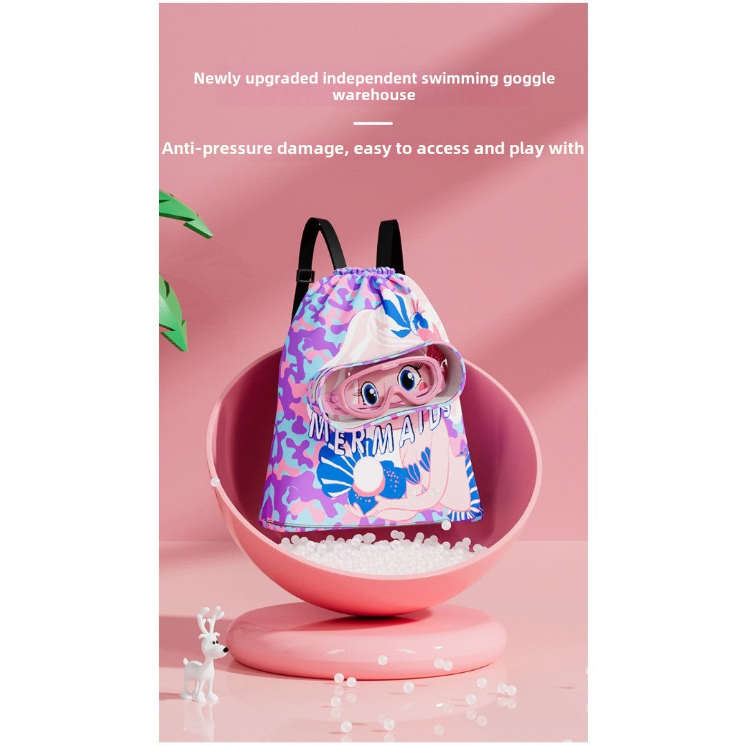 Bolsa de natación infantil, neceser con separadores para artículos secos y húmedos, bolsa de almacenamiento de natación de gran capacidad, mochila organizadora para la playa. 