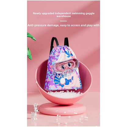 Bolsa de natación infantil, neceser con separadores para artículos secos y húmedos, bolsa de almacenamiento de natación de gran capacidad, mochila organizadora para la playa. 