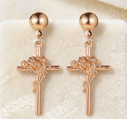 Fashion Crown & Cross Pendant Necklace