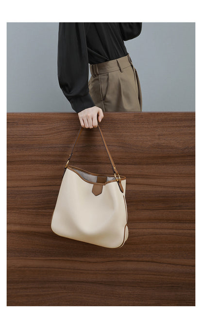 Bolso hobo de piel auténtica, bolso de viaje moderno de gran capacidad 5740