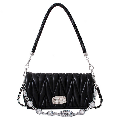 Women's Rhombus Diamond Chain Bag - Small Hobo Crossbody Shoulder Bag