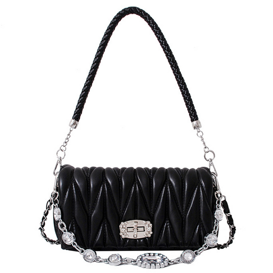 Women's Rhombus Diamond Chain Bag - Small Hobo Crossbody Shoulder Bag