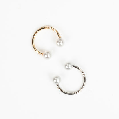 925 Sterling Silver Pearl Open Ring Double Pearl Adjustable Ring for Women Girls