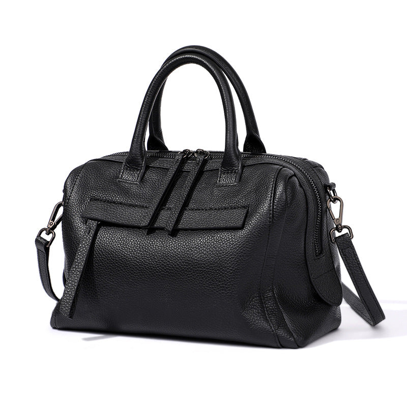 Bolso tote grande de piel auténtica, bolso de hombro Boston 7533