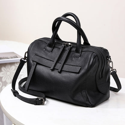 Bolso tote grande de piel auténtica, bolso de hombro Boston 7533