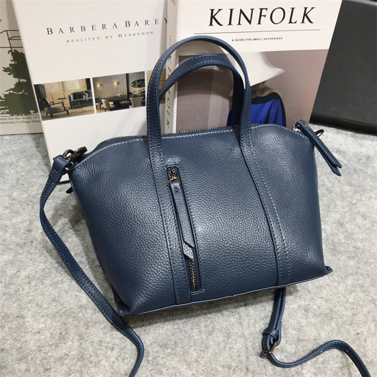 Bolso tote de piel auténtica, bolso de hombro de piel de vacuno