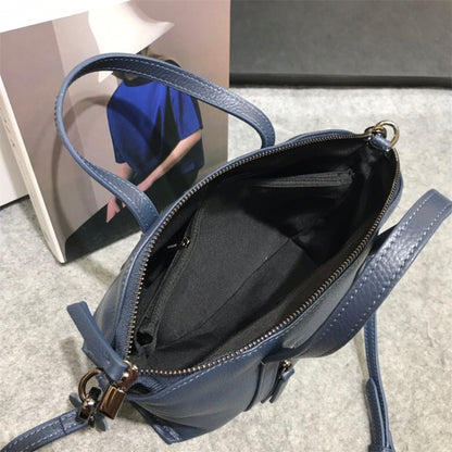 Bolso tote de piel auténtica, bolso de hombro de piel de vacuno