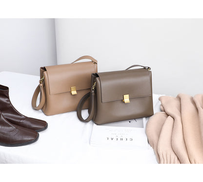 Genuine leather hobo messenger bag new trendy high-end shoulder bag 5155