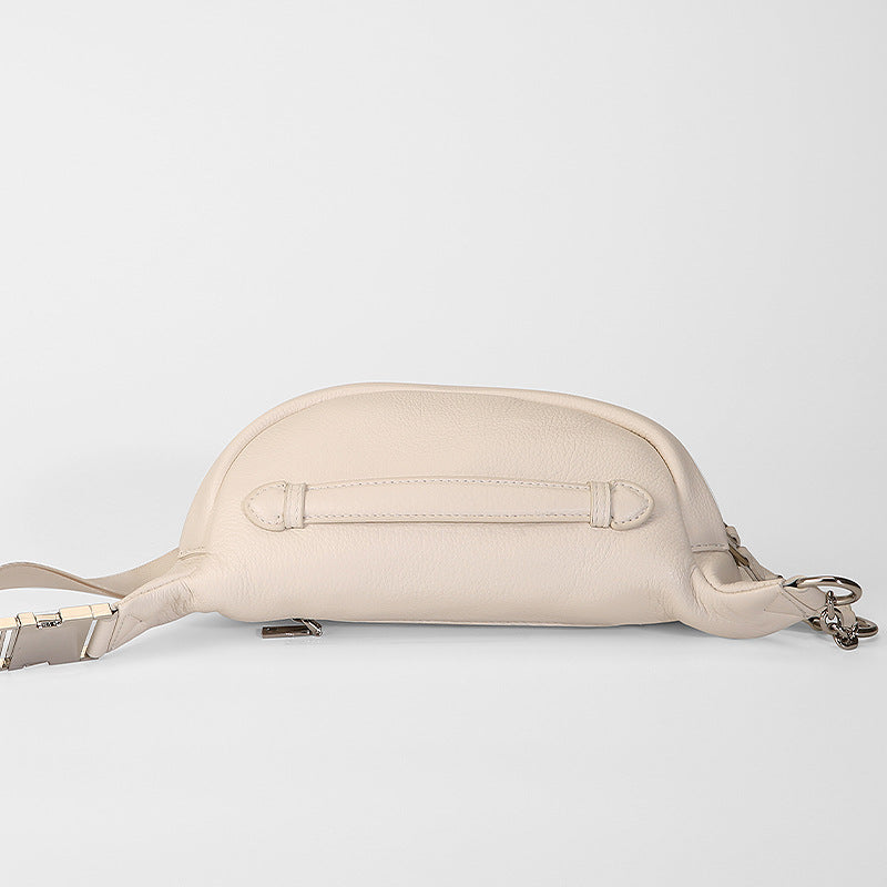 Riñonera de piel auténtica para mujer, elegante bandolera unisex para viajes y running.