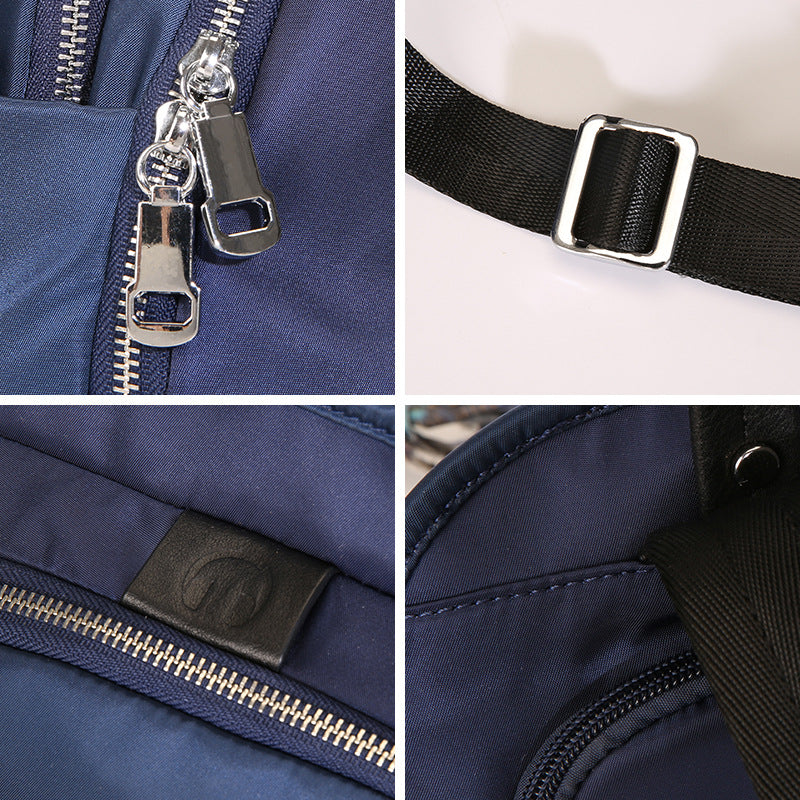 Mochila de viaje unisex para exteriores, de nailon impermeable, tamaño mediano, antirrobo