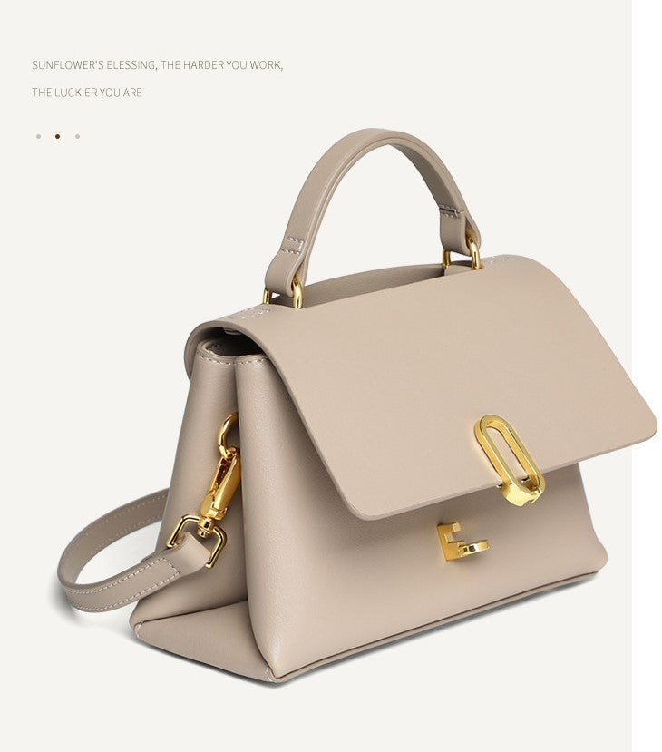 Bolso bandolera de piel auténtica para mujer