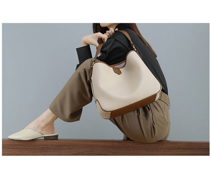 Bolso hobo de piel auténtica, bolso de viaje moderno de gran capacidad 5740