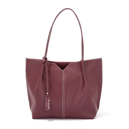 Bolso tote hobo grande con asa superior para mujer, de piel auténtica, ideal para desplazamientos diarios. Gran capacidad H071804