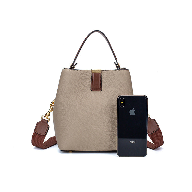 Bolso bandolera tipo cubo para mujer, sencillo y elegante.