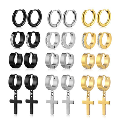 Women's Classics Silvertone Large Hoop Earrings Sports Team Faux Leather Earrings  earingearringearringsHoop EarringsSilvertone Large Hoop EarringsWomen wardrobeWomen's Classics earrings