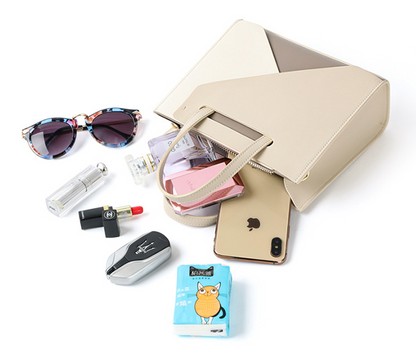 Bolso bandolera de piel auténtica para mujer, de gran capacidad, sencillo, tipo tote, 8866