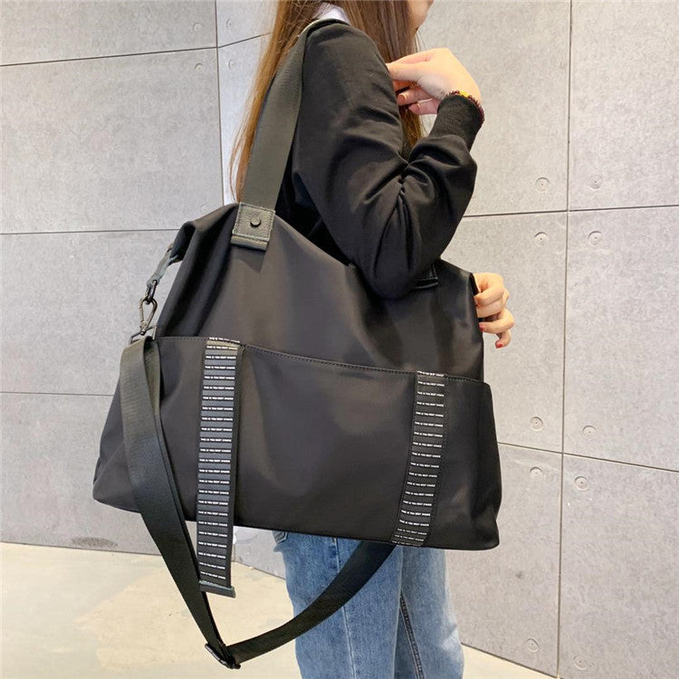 Bolso tote de tela Oxford, bolso de lona informal, bolso de viaje grande, resistente, ideal para el gimnasio