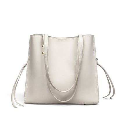 Genuine leather large hobo bag for women commuter bucket bag 5558