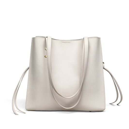 Genuine leather large hobo bag for women commuter bucket bag 5558