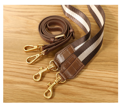 Bolso bandolera de piel auténtica de gran capacidad, estilo cocodrilo, modelo 7387.