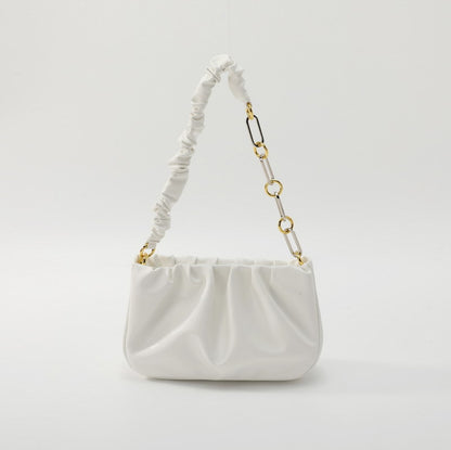 Bolso bandolera pequeño con textura arrugada y correa de cadena 8002