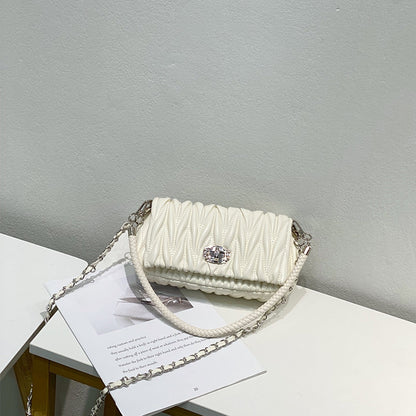 Women's Rhombus Diamond Chain Bag - Small Hobo Crossbody Shoulder Bag