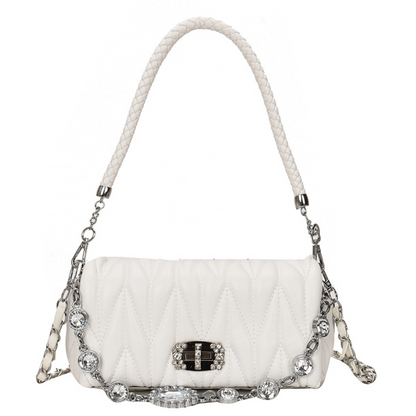 Women's Rhombus Diamond Chain Bag - Small Hobo Crossbody Shoulder Bag