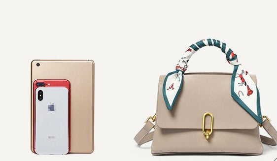 Bolso bandolera de piel auténtica para mujer