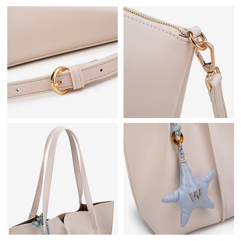 Bolso Hobo Sólido, Bolso de Hombro, Bolso Tote Sencillo y Elegante para Mujer, Gran Capacidad